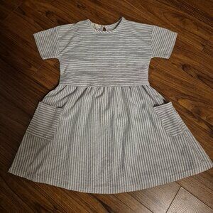 Ira Loves Mae 2-piece Striped Linen Dress Girls Size 7